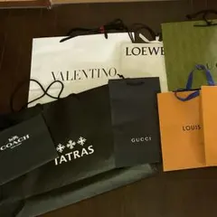 ハイブランド　ショッパー12枚セット　ヴィトン グッチ　プラダ　アルマーニなど