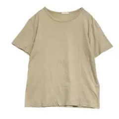 GU ジーユー　クルーネック Tシャツ　ライトベージュ　M