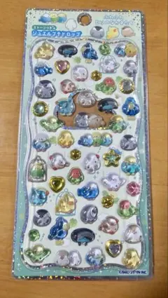 【正規品】ジュエルプチドロップ ふわふわとりのなかまたち シール カミオジャパン