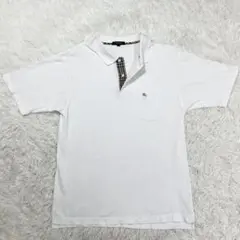 バーバリーロンドン　ポロシャツ　ノバチェック　ホワイト　LL 日本製