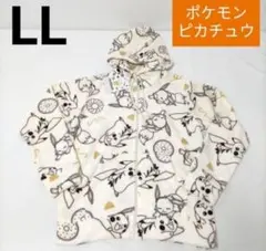 メンズ　ポケモン 　フリース パーカー【LL】ジップアップ　イーブイ　ピカチュウ