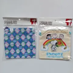 PEANUTS スヌーピー 巾着袋 2枚セット　新品