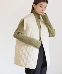 select MOCA ノーカラーキルティングベストのサムネイル