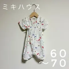 ミキハウス　ホットビスケッツ　甚平　ベビー甚平　お祭り　ベビー　夏　夏祭り　70