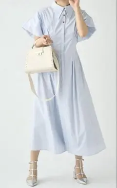 CELFORD試着のみ 美品 メタルボタンタックシャツワンピース 36サイズ