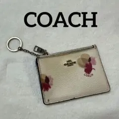 COACH（コーチ）パスケース コインケース 花柄 キーリング付き