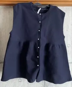 Vanilla studio ネイビー ノースリーブベスト４Ｌ