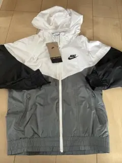 Nike フード付きジャケット ホワイト/ブラック/グレー160cm
