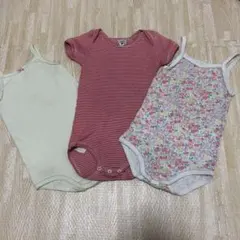 ロンパース　プチバトー 12m/74㎝　３枚
