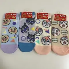 アンパンマン　レディースソックス　4足　バイキンマン　ドキンちゃん コキンちゃんのサムネイル