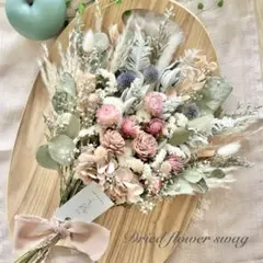 ドライフラワーのスワッグ ver.504〜* Dusty pink * 〜のサムネイル