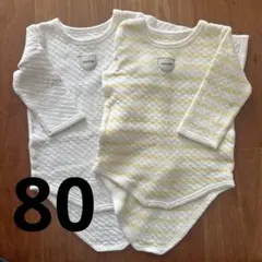 長袖 ロンパース キルト生地 2着