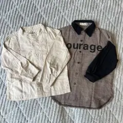 branshes チェック柄 長袖シャツ　無印　長袖シャツ110センチ