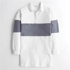 新品ホリスターHOLLISTERレディースポロシャツ長袖ラガーシャツワンピース