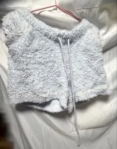 ジェラートピケ もこもこショートパンツ M-L 水色 ルームウェア