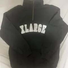 XLARGE ハーフジップ　スウェット　ブラック