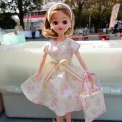 リカちゃん3点セット　リカちゃんワンピース　リカちゃん花柄　ドール服　ドール花柄