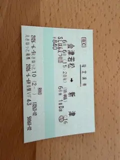 SLばんえつ物語 指定席券 会津若松→新津　使用済みのサムネイル