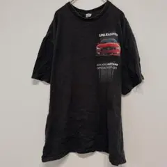 デルタプロウエイト Tシャツ 丸首半袖 車柄 XL 黒 綿 ストリートカジュアル