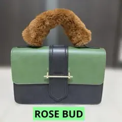 ROSEBUD 2WAY/バイカラーショルダーバッグ/ハンドバッグ GRN