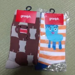 【新品】graniph グラニフ キッズロングソックス 17～19cm ２足組