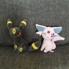 新品タグ付き景品 ポケットモンスター ポケモン ほぺぴた ぬいぐるみ ブラッキー ポケットモンスター ほぺぴた ぬいぐるみ～エーフィ・ブラッキー