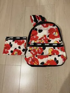 【未使用・ポーチ付き】LeSportsac 花柄バック