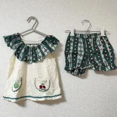 綿100% petitjam セットアップ　80cm 女の子　ベビー　キッズ