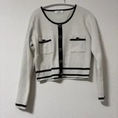 Darich パイピングショートニットトップス