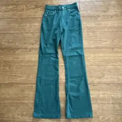 PAGEBOYグリーン フレアデニムパンツ　Sサイズのサムネイル