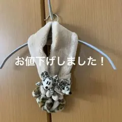 お値下げしました！ミッキー&ミニー　ヒョウ柄マフラー