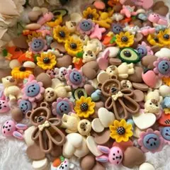 デコパーツ プラパーツ ビーズ 花 動物 フラワー 新品、未使用