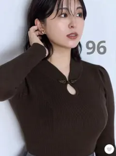 【12/5まで値下げ中】overE チャイナパネルニット　96