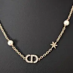 【未使用級】DIOR Petit CD フラワーモチーフ パール　ラインストーン