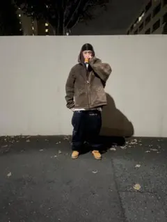 Carhartt フード付きブラウンジャケット 3XL