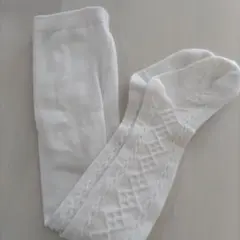 ホワイト 白　ベビーキッズ　タイツ 80~90cm 発表会　冠婚葬祭　卒園入園