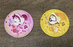 おジャ魔女どれみ　刺繍缶バッジ　2点（どれみ・はづき　見習い服）