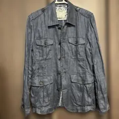 Katherine Hamnett Londonダークブルー リネン100%