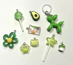めじるしアクセサリー7個セット（グリーン系）