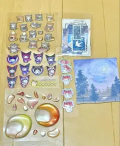 쿠로미 マイメロ ウォーターシール 치이카와 シール 묶음 판매 おすそ分け