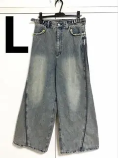 GRANCY ZipDesign Buggy DenimPants L