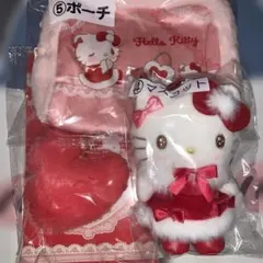 サンリオくじ　ハローキティ　マスコット、ポーチ、バッグチャームセット
