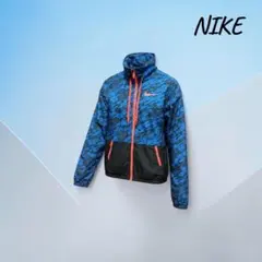NIKE ナイロンジャケット 総柄 ブルー ブラックのサムネイル