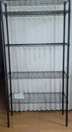 値下げ】IKEA ブラックメッシュ4段スチールラック - メルカリ