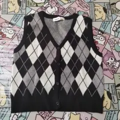 SHEIN アーガイル柄 ニットベスト EU 140