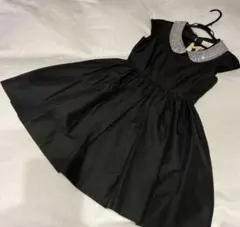Kate spade ビジュー襟 フレアワンピース 定価7万円