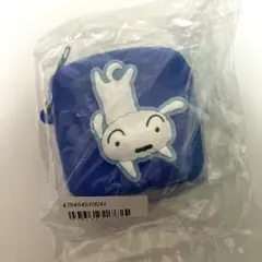 クレヨンしんちゃん　シロ　ぷっくり　シリコン　スクエアポーチ　青　ブルー