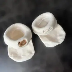 ベビー　靴下　POLO BABY ベージュ　新生児　くま