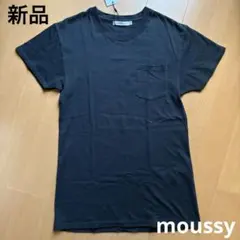 【新品】MOUSSY ロング丈Tシャツ moussy レディース黒Tシャツ 無地のサムネイル