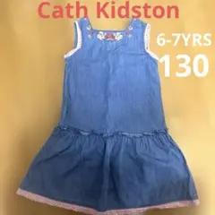 【Cath Kids】キャスキッドソン　刺繍デニムワンピーススカート 6-7Yのサムネイル